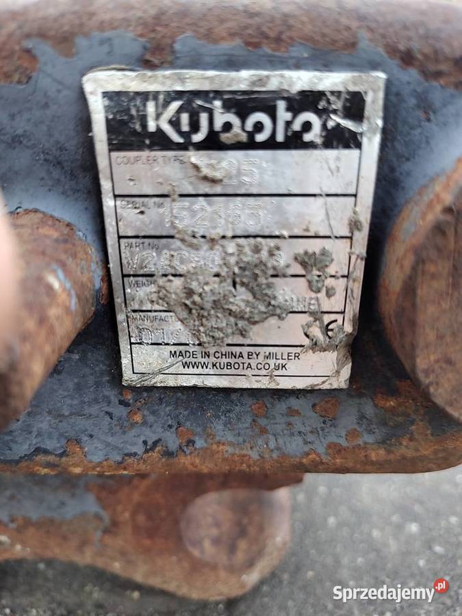 Szybkozłącze Szybko złącze Minikoparka Kubota