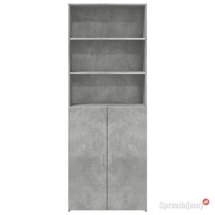 Wysoka szafka szarość betonu 70x425x185 Warszawa