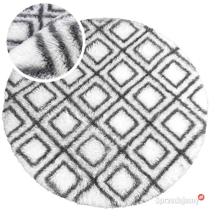 Dywan okrągły do salonu shaggy DECOR