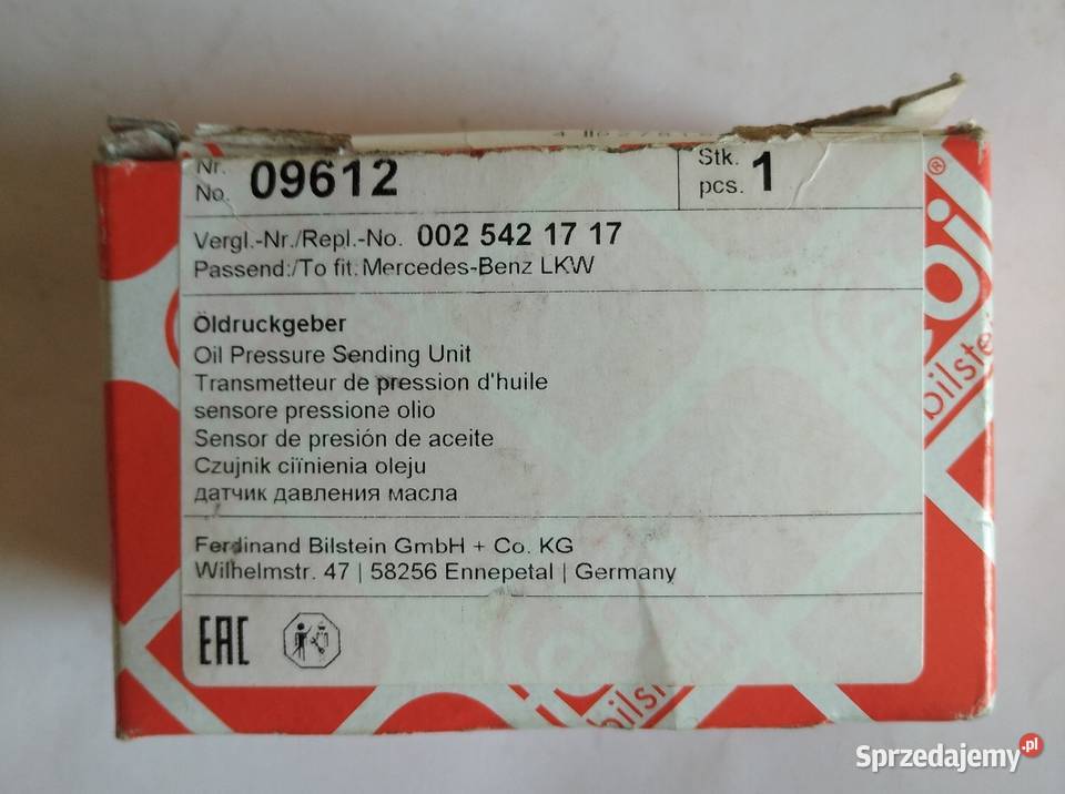 Czujnik ciśnienia oleju Febi Bilstein 09612 pomorskie Reda
