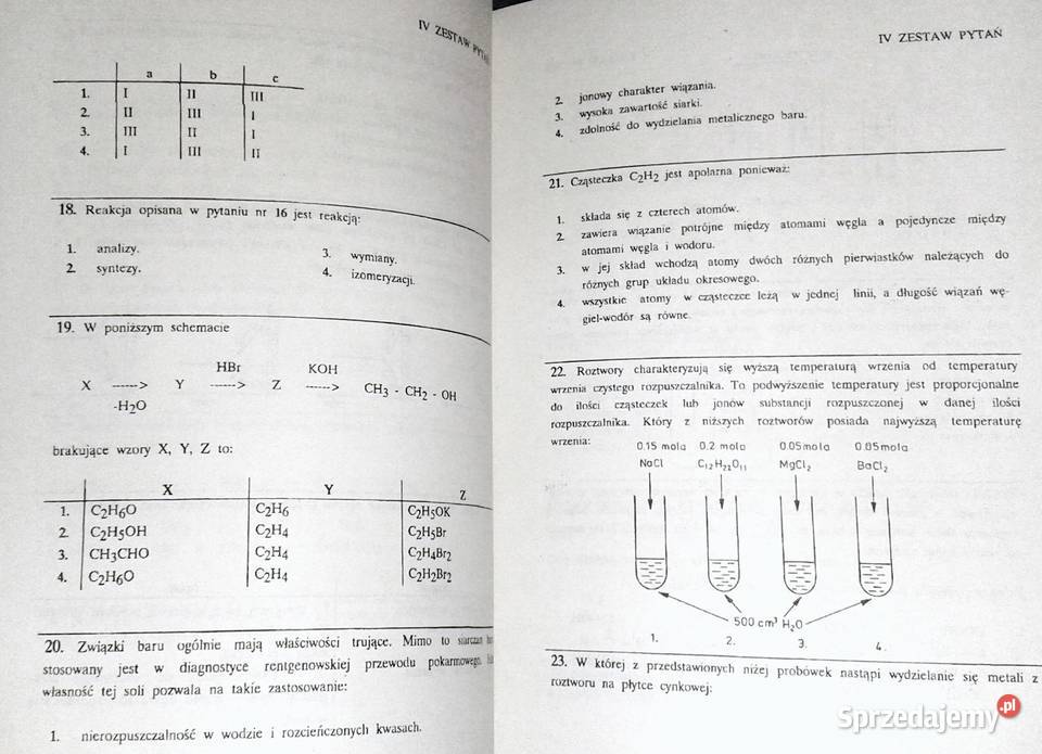 Chemia Testy z rozwiązaniami J Lubczak J Smela lubelskie