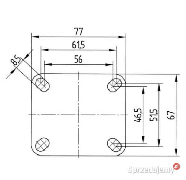 Podwójne koła skrętne 2970PJP075P50 Kamionna