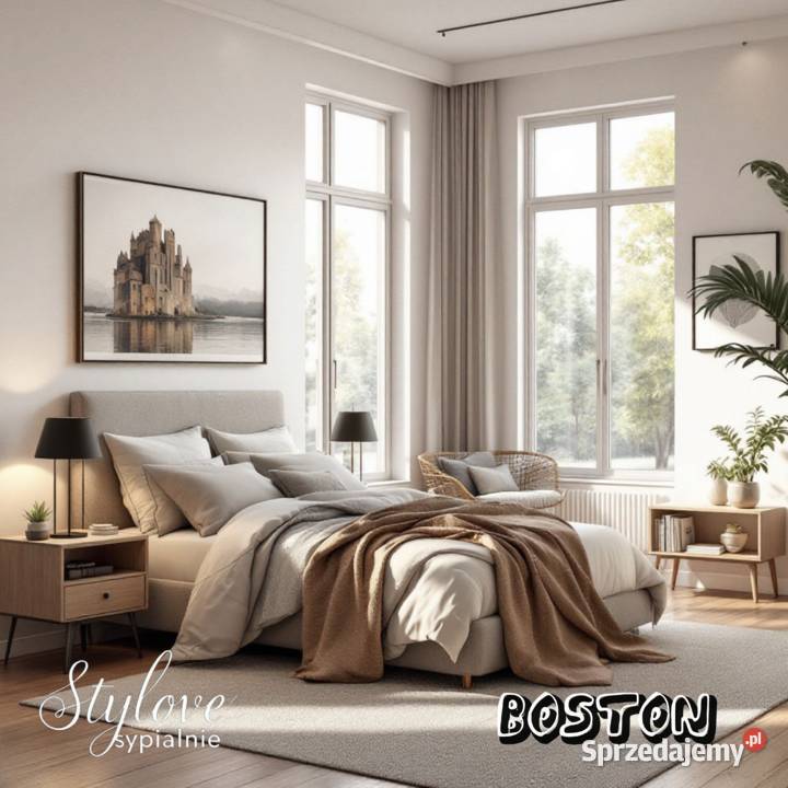 Łóżko tapicerowane Boston z pojemnikiem na Ostrów Wielkopolski