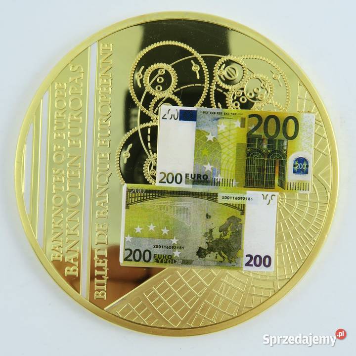 GIGANT 2 x Medal Moneta Banknot 200500 Euro śląskie Sosnowiec