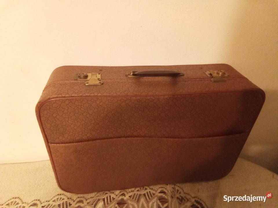 Walizka PRL lata 80te brązowa Warszawa