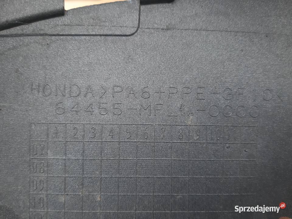 HONDA CBR 1000RR SC59 PŁUG OWIEWKA DOLNA Bieleń