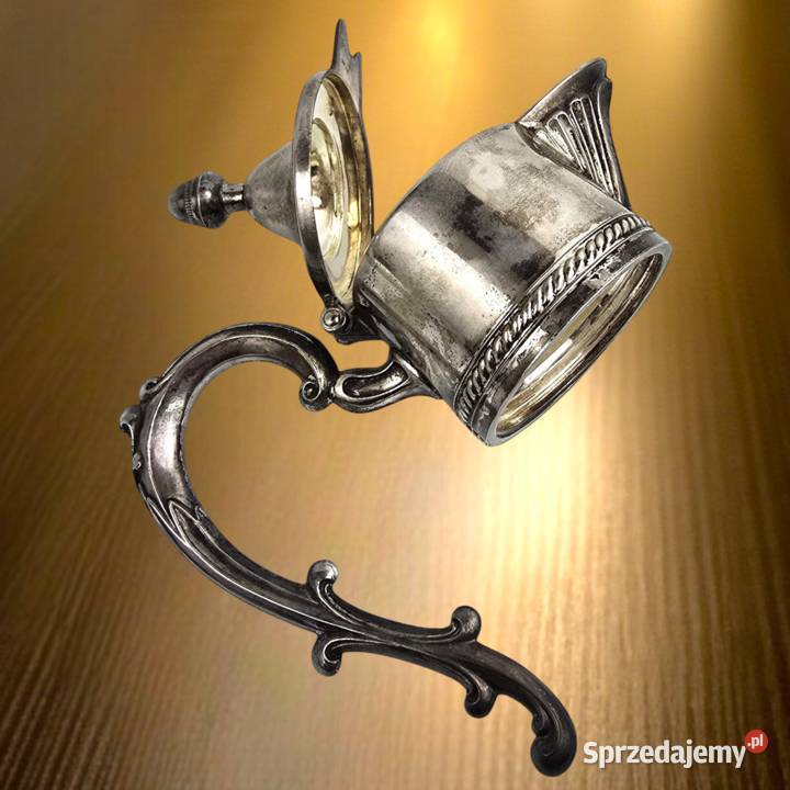 Karafka dzbanek z platerowanym okuciem Italia Bronisze