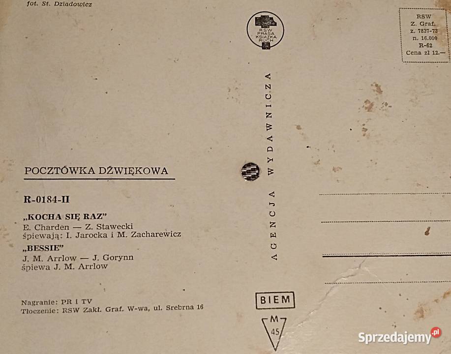 płytypocztówki dźwiękowe Antyki, Sztuka, Kolekcje małopolskie Bukowno