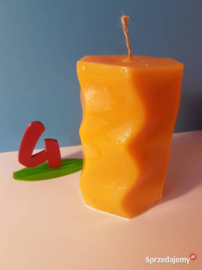 Świeca niekapiąca ze stearyny roślinnej o dużym