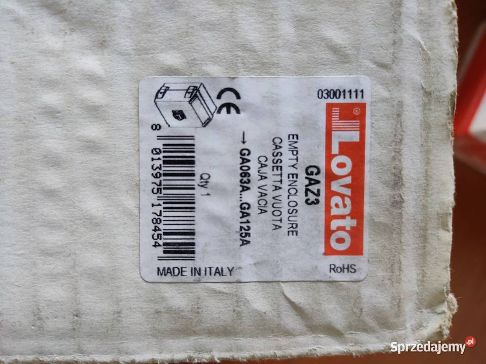 Lovato GAZ 3 obudowa rozłącznika Nadolice Małe