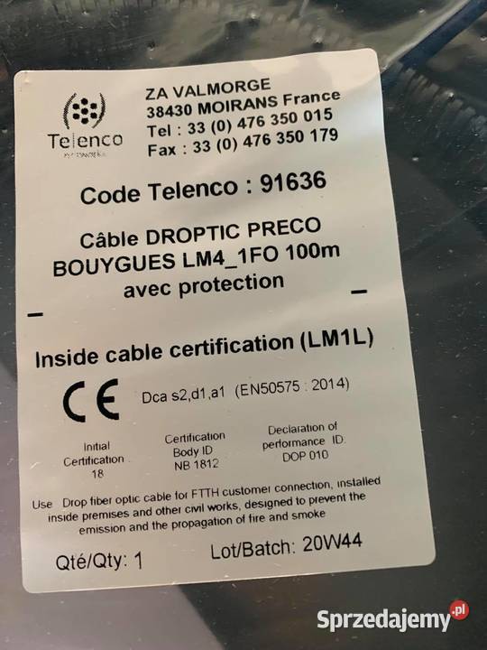 Światłowód Code Telenco 91636 Cable Droptic Warszawa