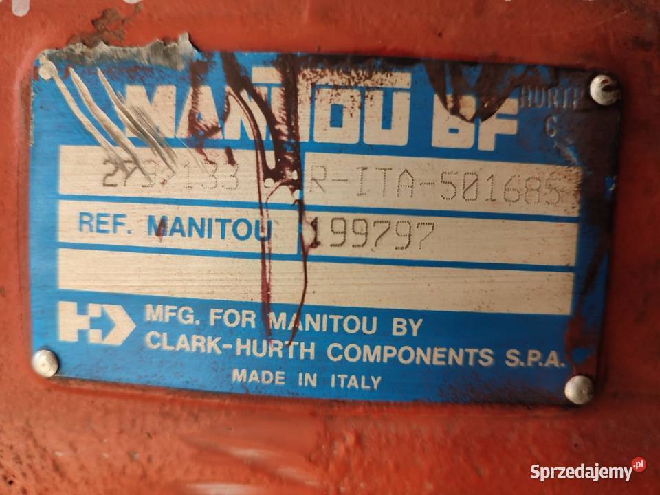 Dyferencjał tylni 1997997 Manitou MLT 626 9x29 wielkopolskie Wilkowo sprzedam