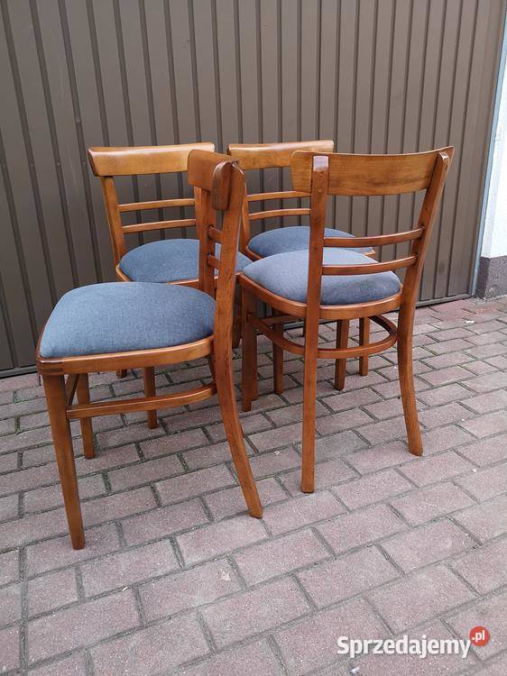Krzesła PRL Vintage Komplet 4 Sztuki Renowacji Meble Swarzędz