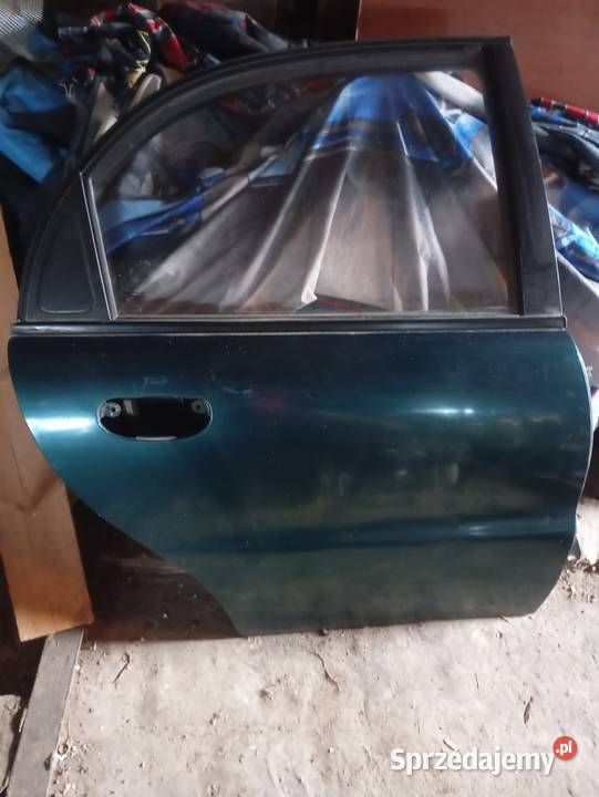 Drzwi tylne prawe Lanos Daewoo zielone osobowe