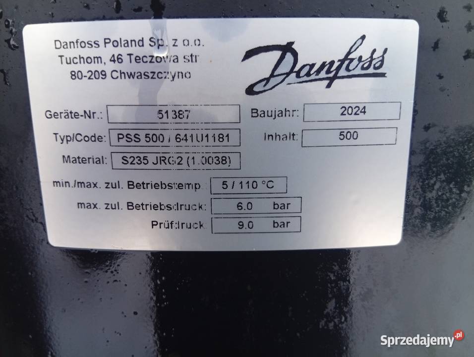 Bufor pionowy bez wężownicy 500l zbiornik