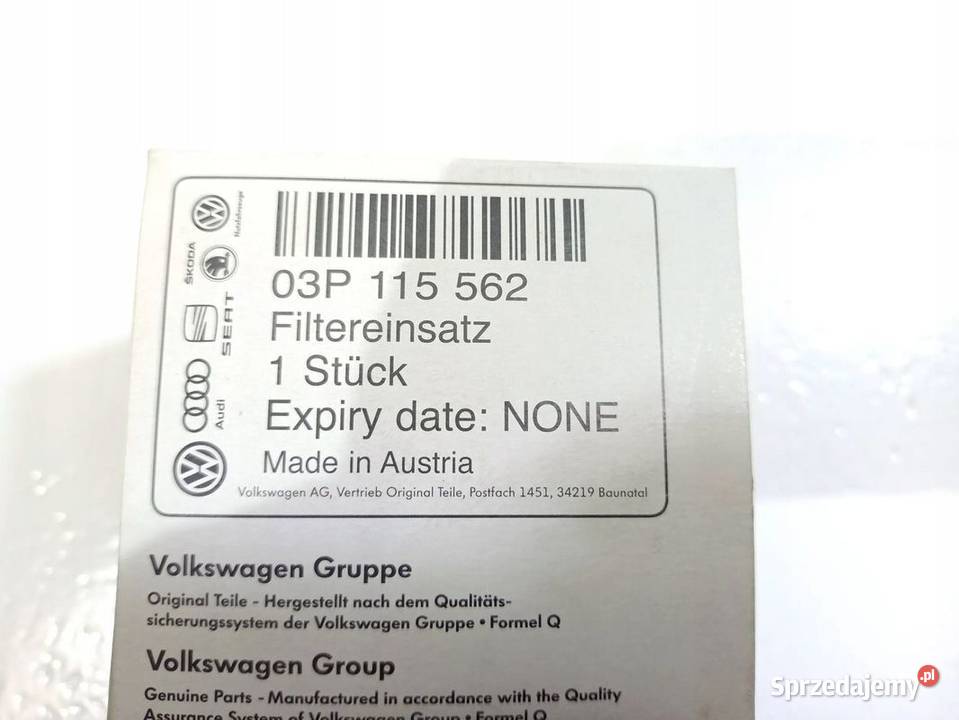 Skoda Fabia II 12 TDI 55kW FILTR OLEJU ORYGINAŁ Skarżysko-Kamienna