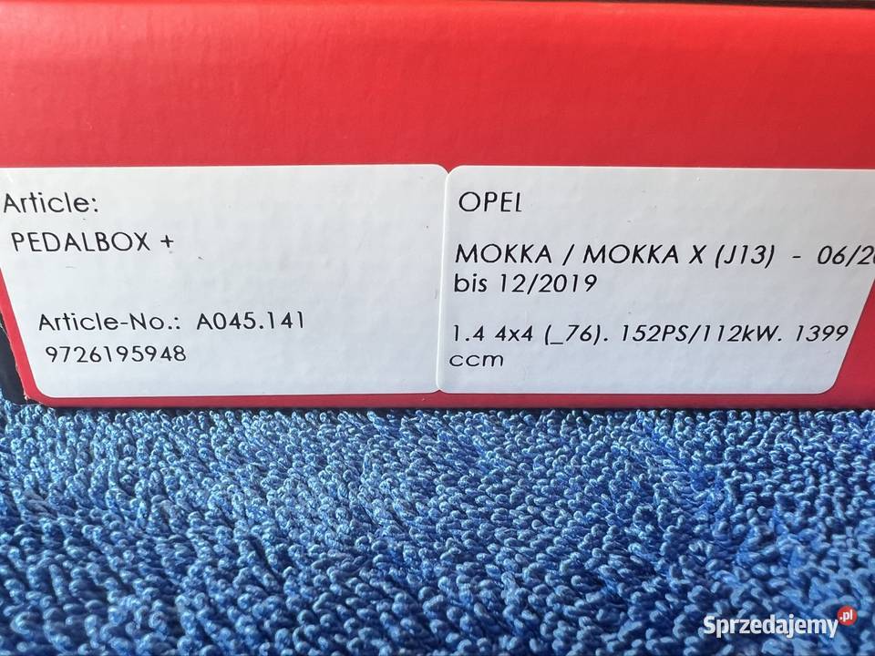 PedalBox Opel Mokka Mokka X 2017 J13 Nowy nie Łęczna