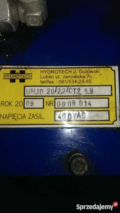 Zasilacz hydrauliczny do rampy UHJG 2022CT2 59 Jastrowie