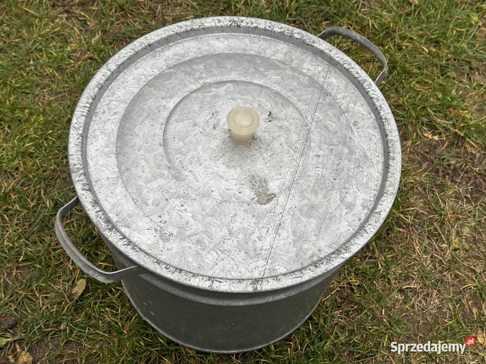 Kociołek ocynkowany nieużywany z PRL Łęczyca