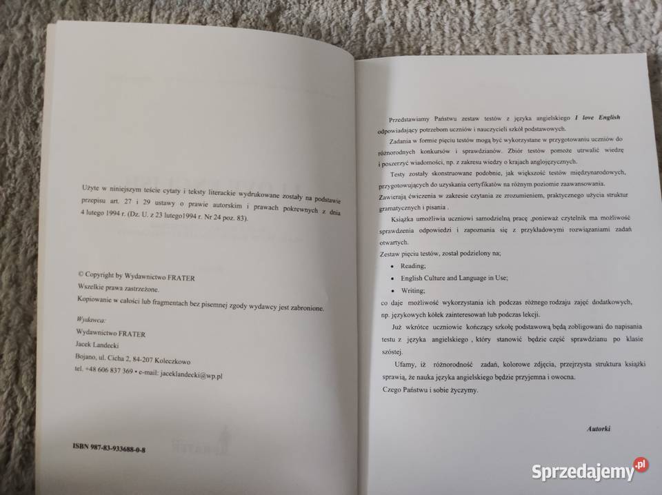 i love English testy z języka angielskiego klas Książki do nauki języka obcego Biała Podlaska