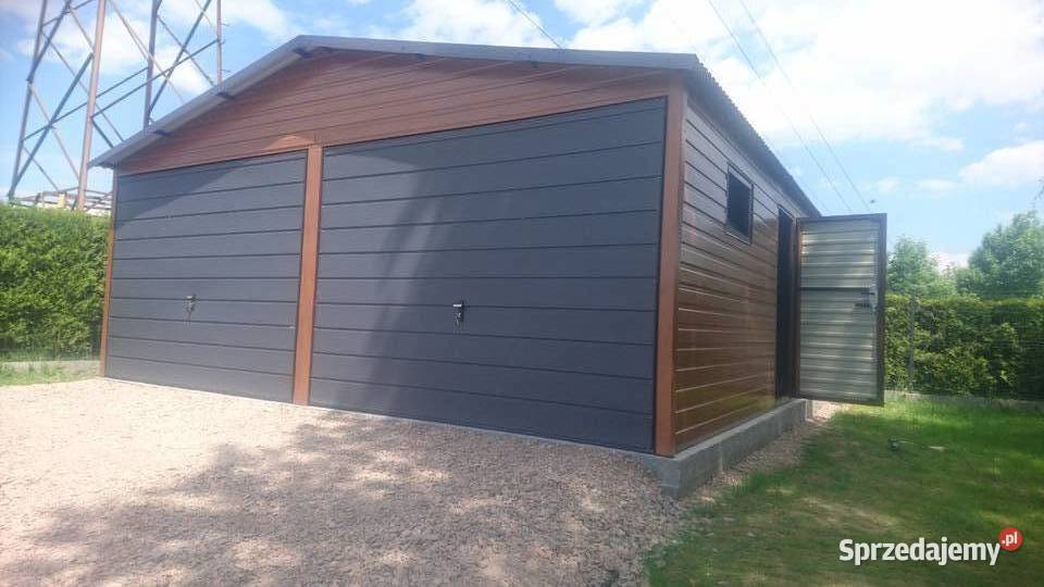Garaż Blaszany Drewnopodobny 6x6m Dwuspadowy Biłgoraj