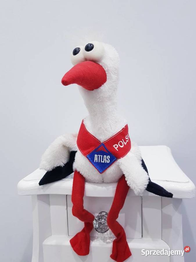 Pluszowa maskotka bociana Atlas