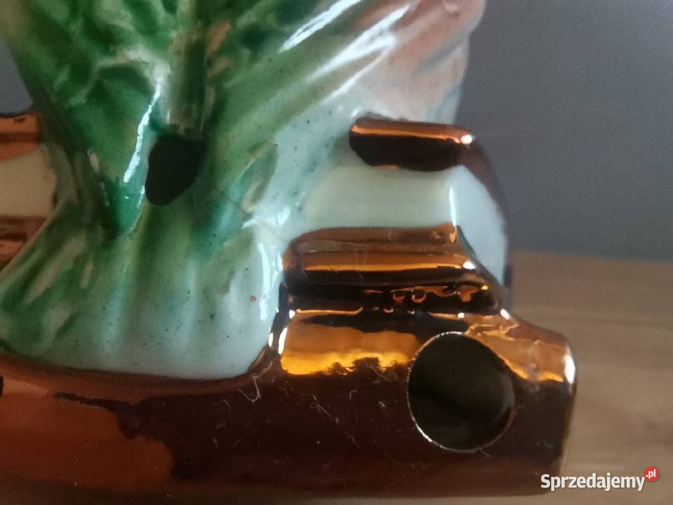 Stara figurka lampka Sowa porcelana Steatyt Siemianowice Śląskie