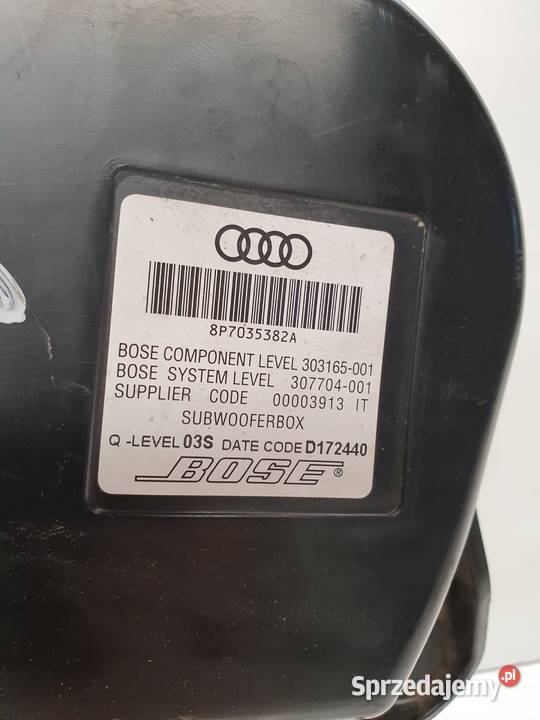 SUBWOOFER TUBA GŁOŚNIK AUDI A3 8P 8P7035382A sprzedam