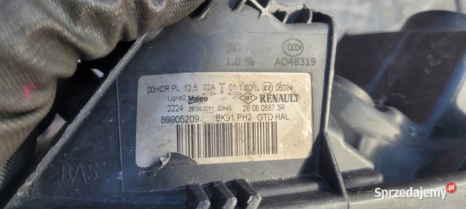 REFLEKTOR LAMPA PRZEDNIA ZWYKŁA LEWA RENAULT osobowe Ruda Śląska