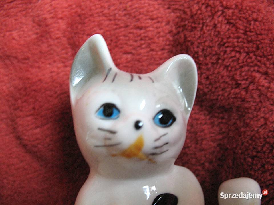 Kot młody zabawny kotek figurka porcelana 8 x 6 Siedlce sprzedam