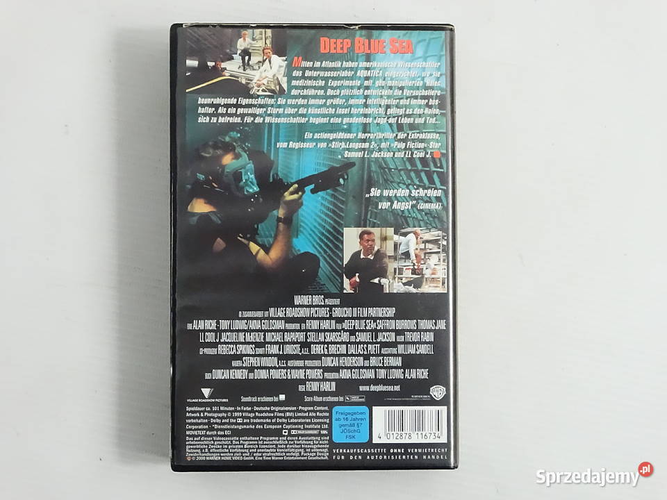 Kasa VHS Piekielna głębia Deep Blue Sea Wydanie lubelskie Biłgoraj