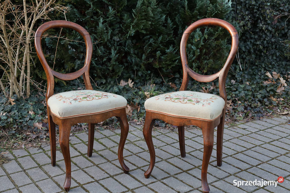 Para krzeseł krzesła Ludwik gobelin do renowacji Dobrzany