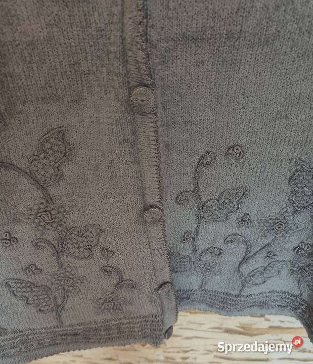 Sweter szary z haftem Swetry i golfy Gdańsk