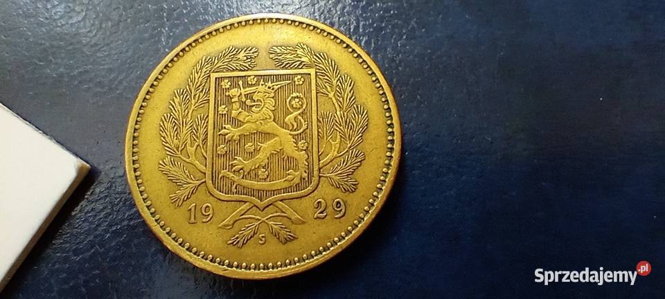Stare monety 10 marek 1929 Finlandia Lesko