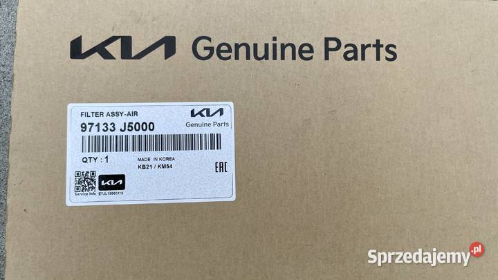 Kia STINGER oryginalny OE zestaw filtrów do