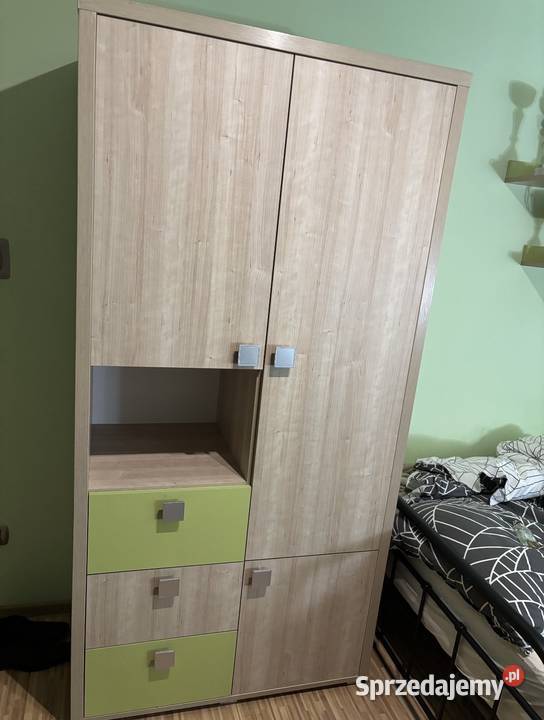 MEBLE DZIECKA Jasny dąb z elementami zieleni Komplety mebli Gorzkowice sprzedam