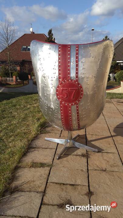 Fotel Aviator Tomcat Egg Vintage brązowa skóra Meble Łódź