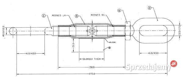Stabilizator 280 mm Z700540KR Kamionna