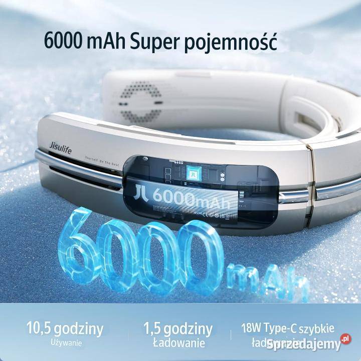 Przenośny wentylator na szyję JISULIFE Wentylatory łódzkie Łódź