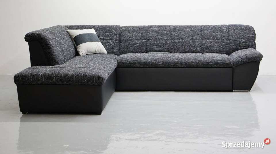 TPD Narożnik z funkcją spania czarny kolor Meble Poznań