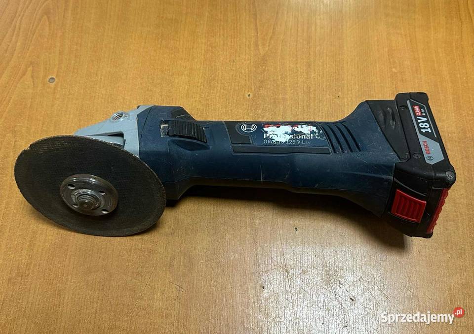 Szlifierka kątowa Bosch GWS 18125 VLI aku 2Ah Elbląg