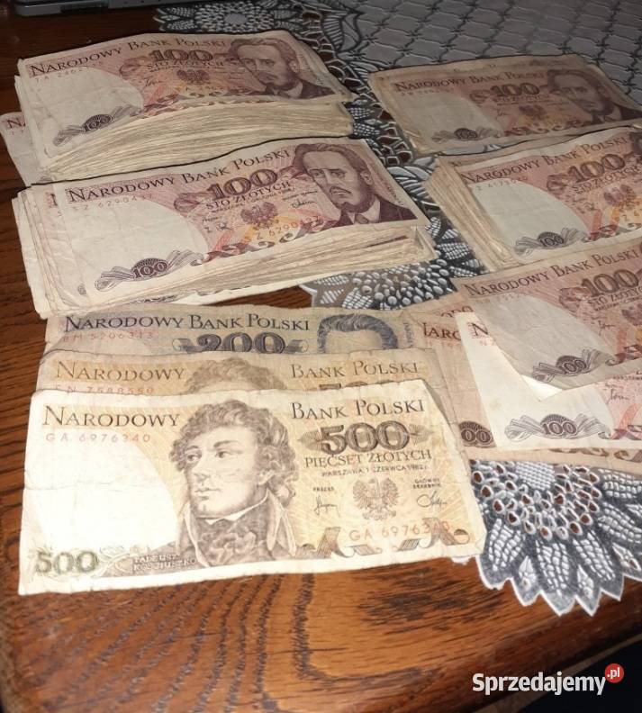 Mega zestaw banknotów 100 Warynski i inne Sosnowiec