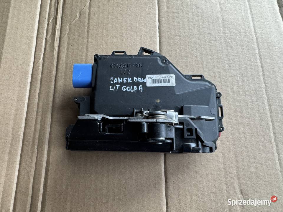 VW GOLF 5 ZAMEK DRZWI LEWY TYŁ GOLF V 7L0839015 osobowe Zamki, wkładki i kluczyki Kłodzko