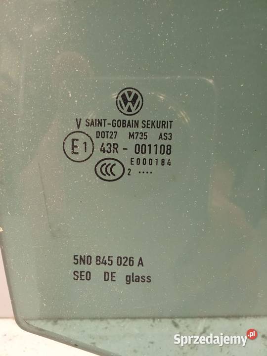 Szyba Drzwi Prawych Tylnych Volkswagen Tiguan 07 wielkopolskie Bralin