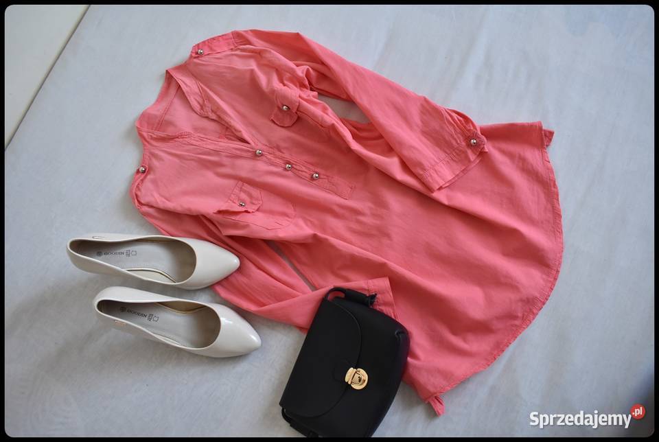 koszula damska lekka pastelowy kolor 38 M różowy Płock