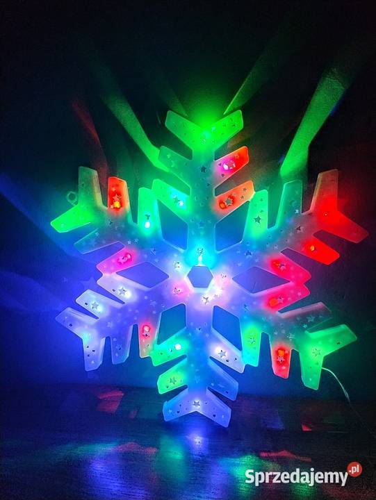 NOWA ozdoba świąteczna LED na okno Płatek Śniegu
