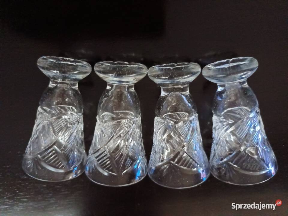 Kieliszki kryształowe 4 łódzkie Aleksandrów Łódzki