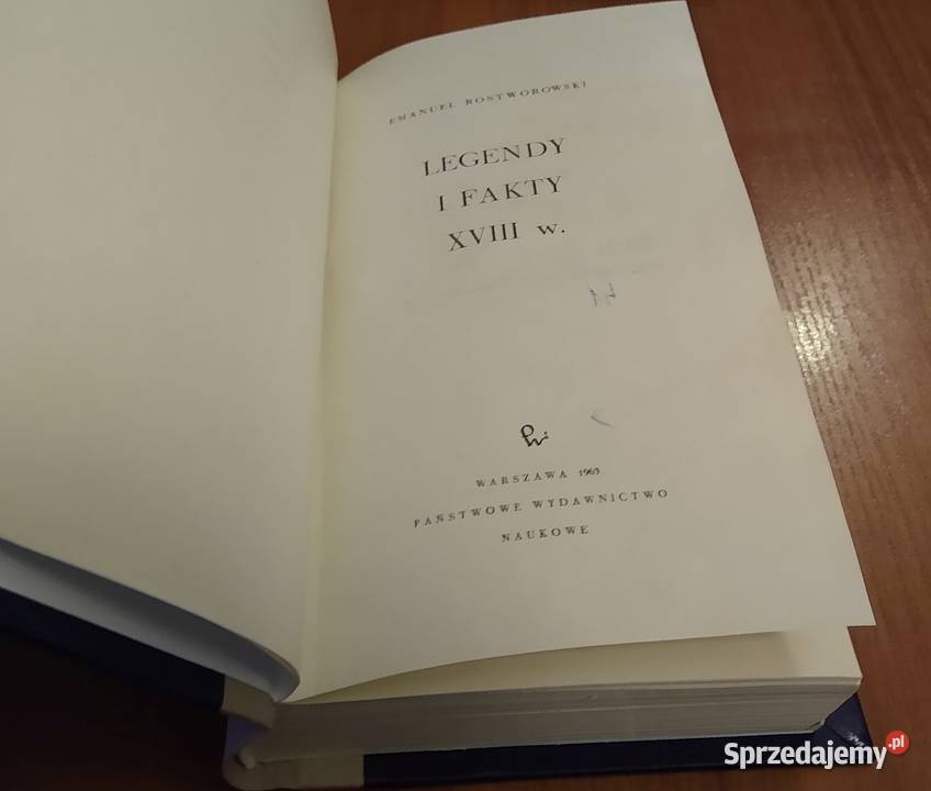 Legendy i fakty XVIII w Emanuel Rostworowski pomorskie Gdańsk