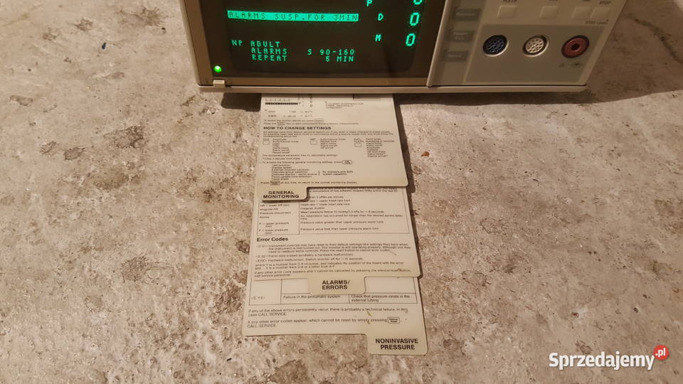 Zabytkowy kardiomonitor CRT HP 78352C Zielona Góra