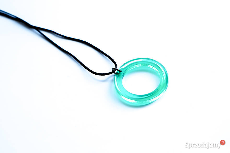 Zielony okrągły wisiorek z żywicy epoksydowej na mazowieckie Warszawa sprzedam